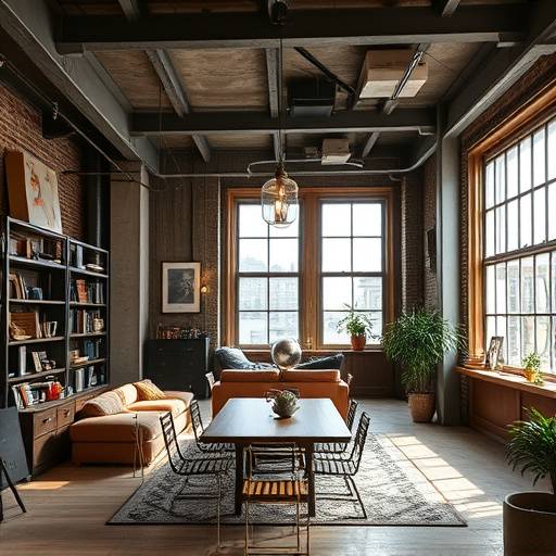 Un loft industriel à Paris avec une ambiance moderne.